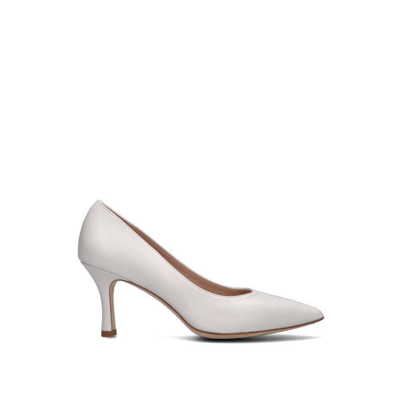 REBECCA VAN DIK Décolleté donna bianco in pelle