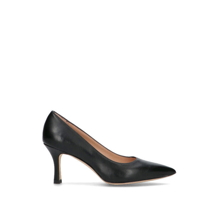 REBECCA VAN DIK Décolleté donna nero in pelle