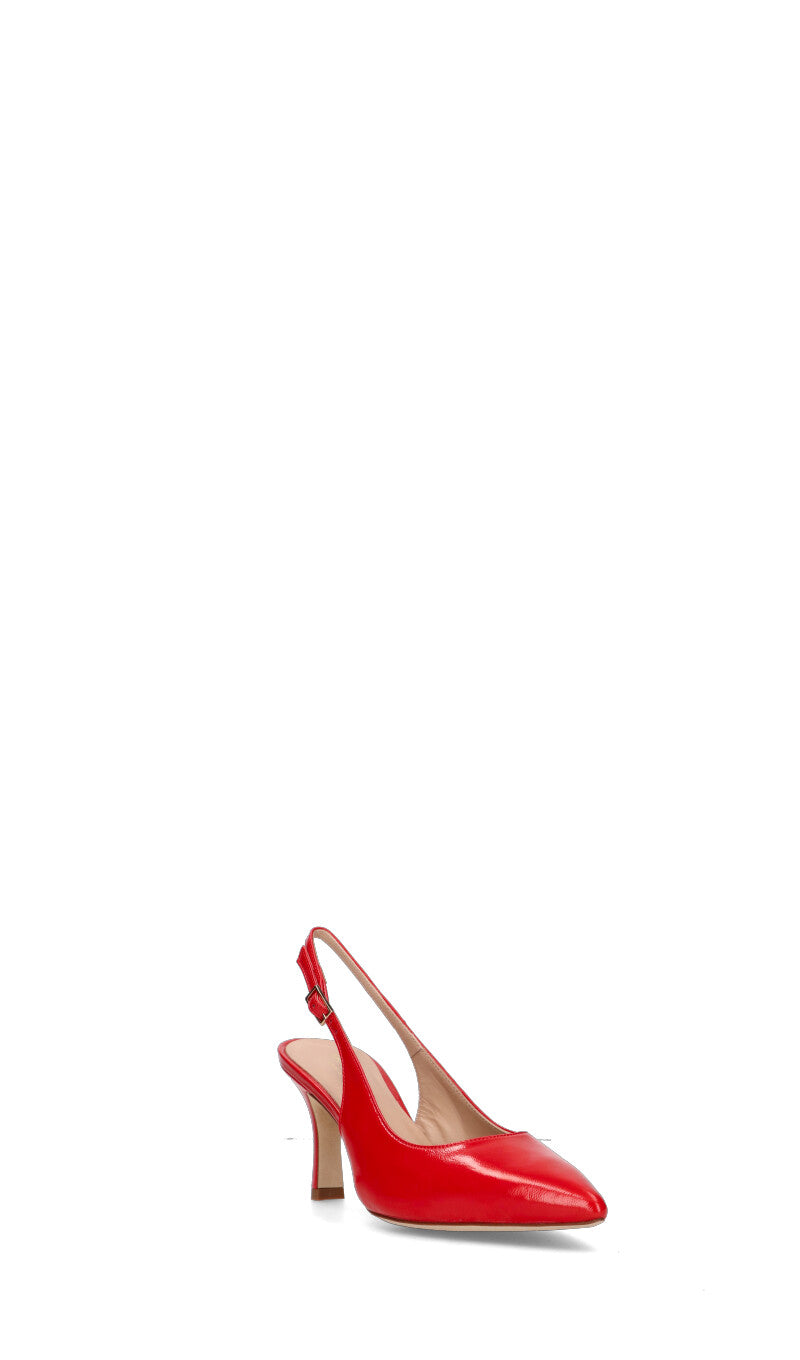 REBECCA VAN DIK Slingback donna rossa in pelle