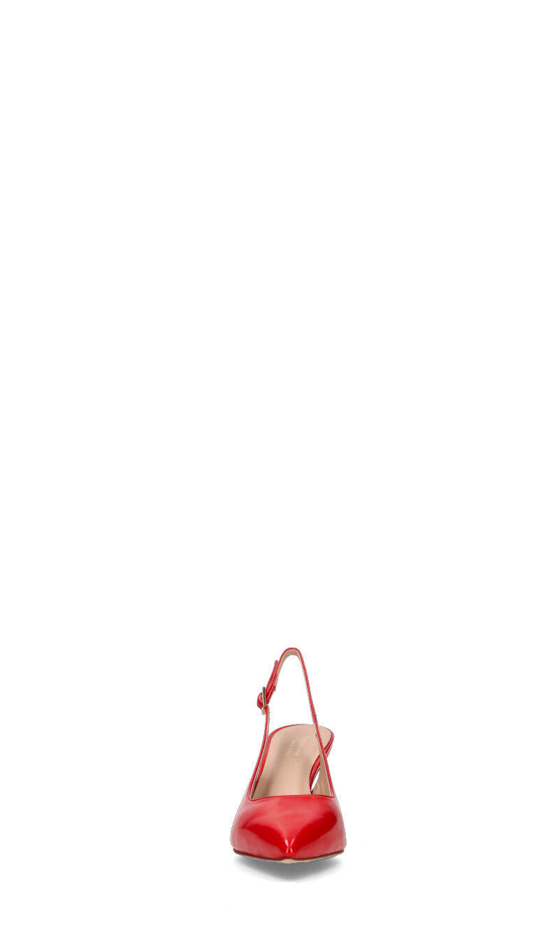 REBECCA VAN DIK Slingback donna rossa in pelle