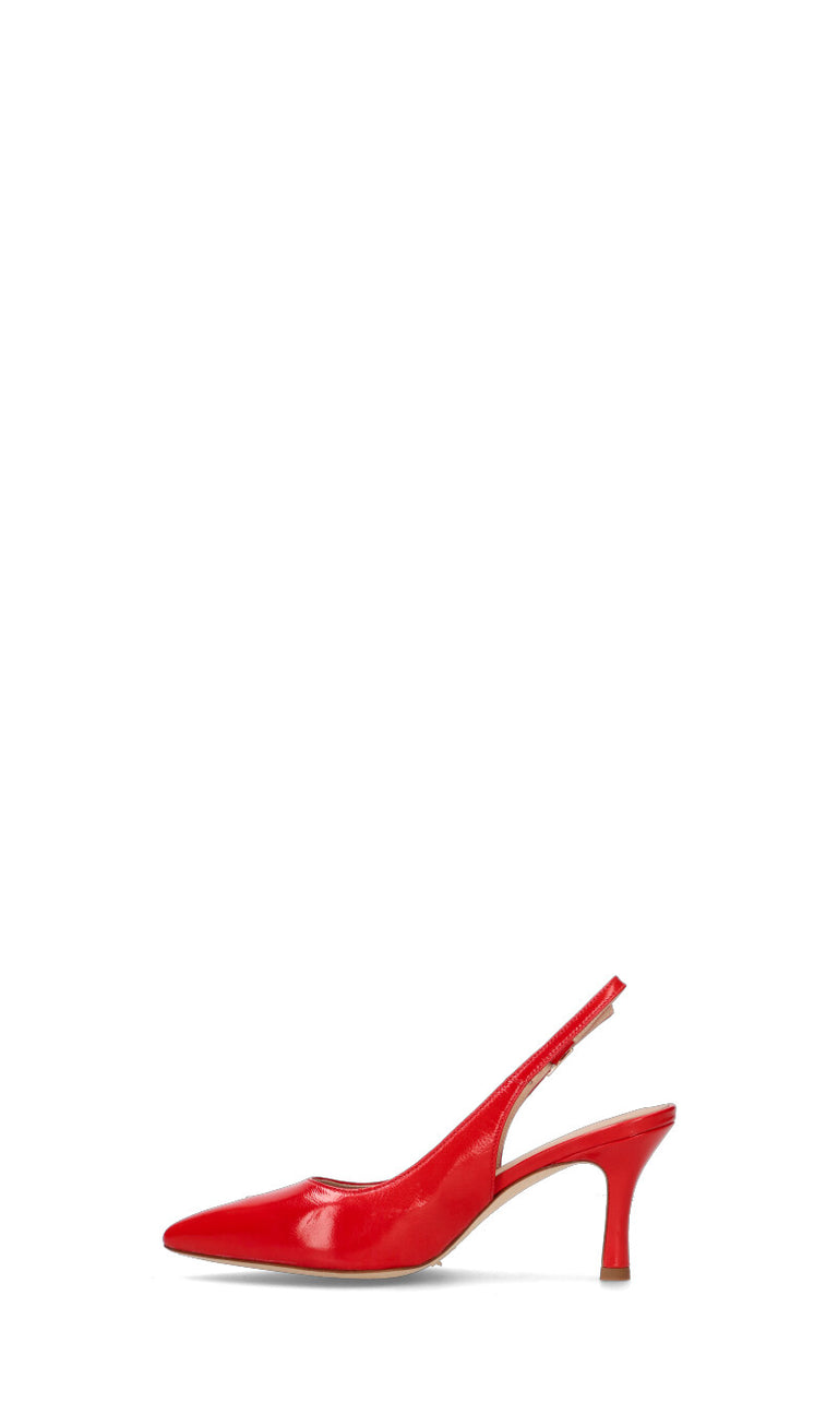 REBECCA VAN DIK Slingback donna rossa in pelle