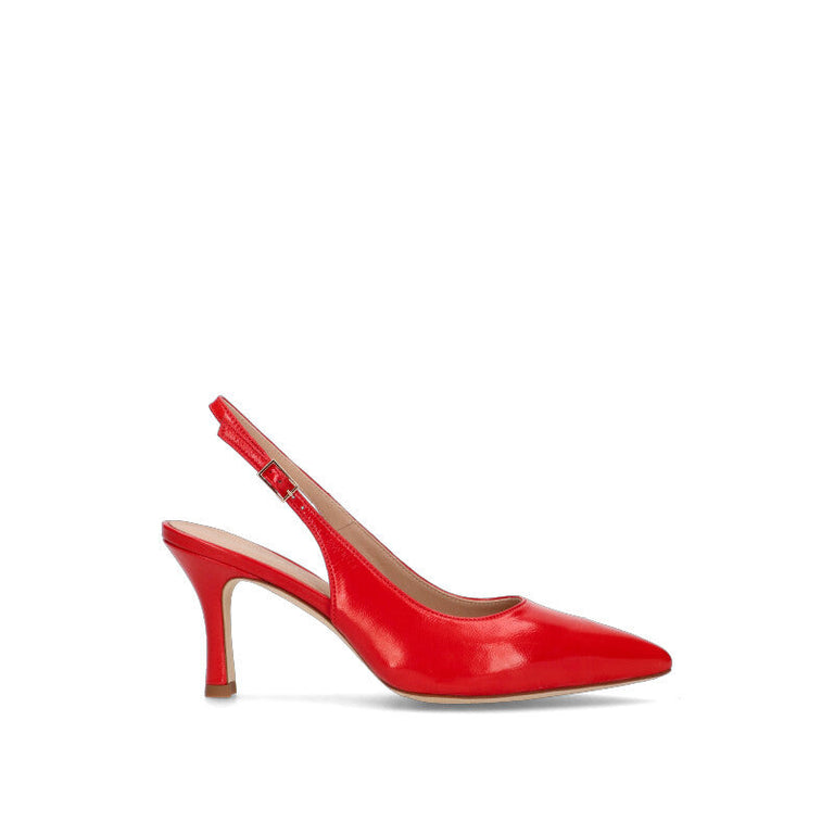 REBECCA VAN DIK Slingback donna rossa in pelle
