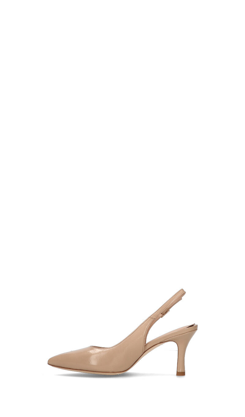 REBECCA VAN DIK Slingback donna beige in pelle