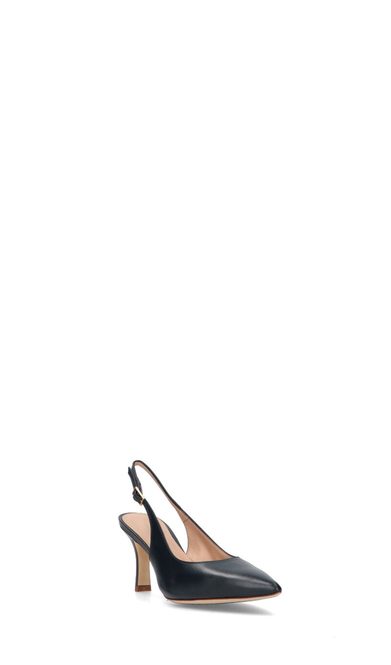REBECCA VAN DIK Slingback donna blu in pelle