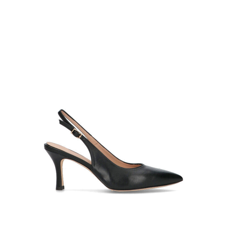 REBECCA VAN DIK Slingback donna nera in pelle