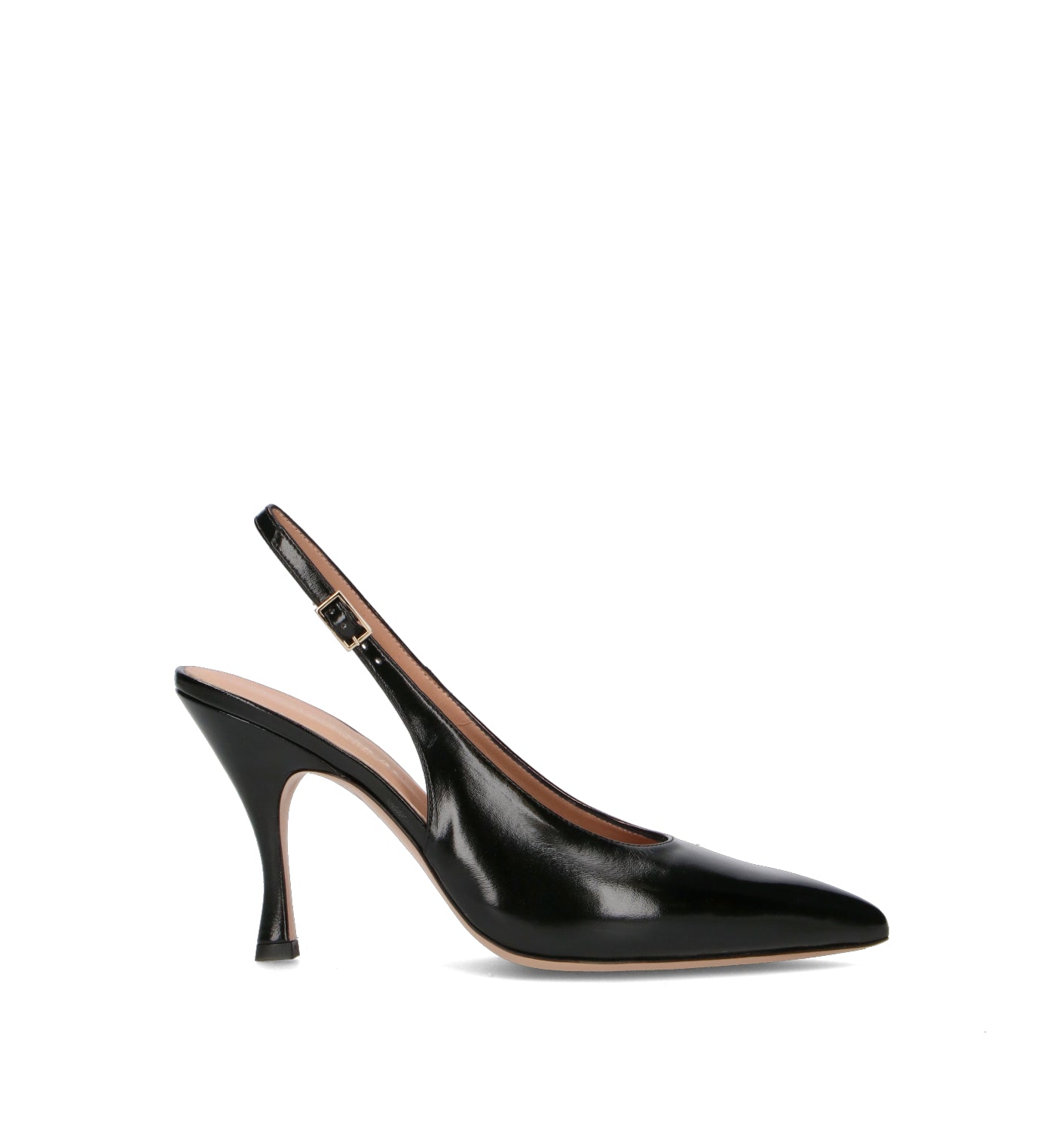 REBECCA VAN DIK Slingback donna nera in pelle