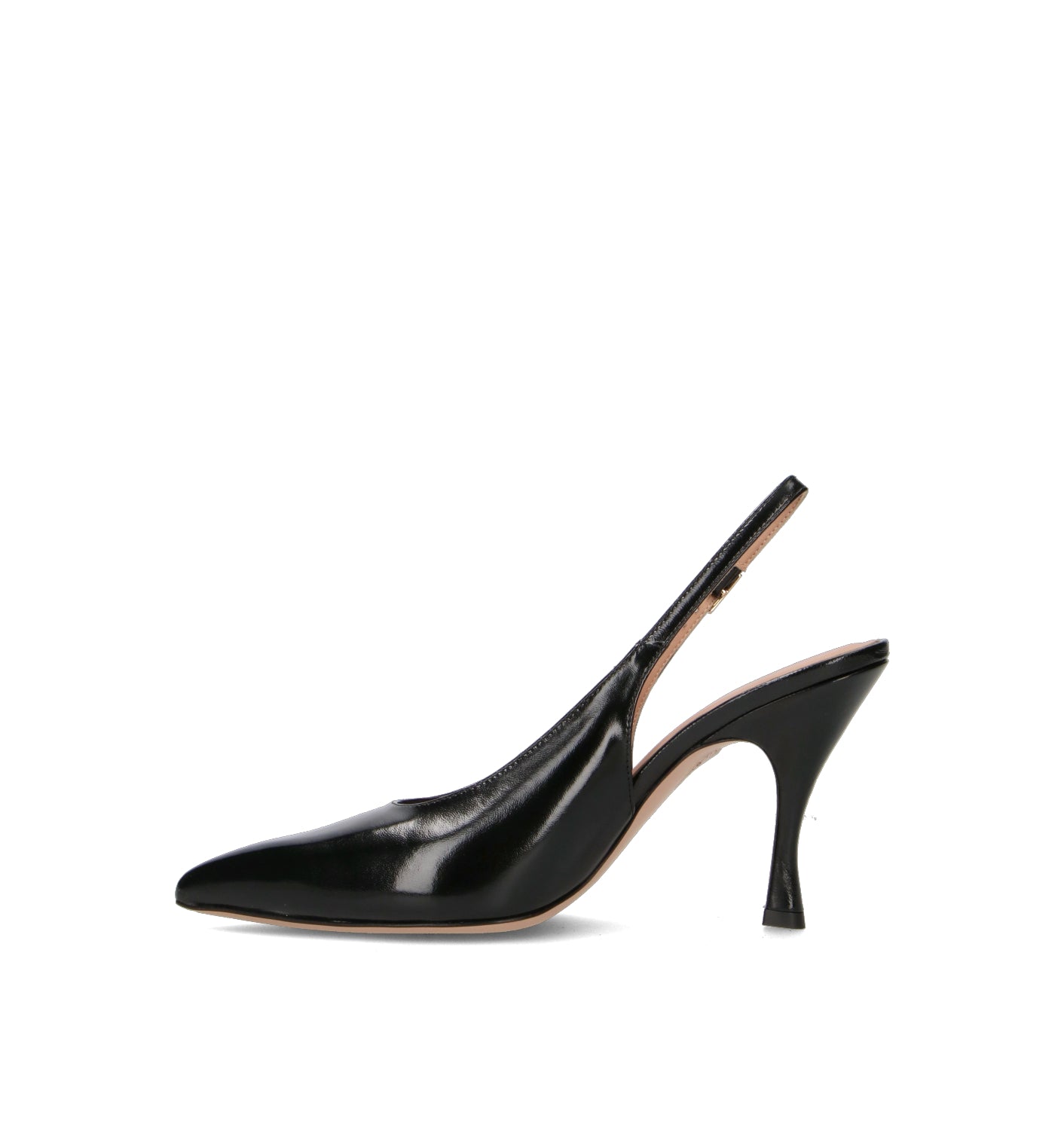 REBECCA VAN DIK Slingback donna nera in pelle