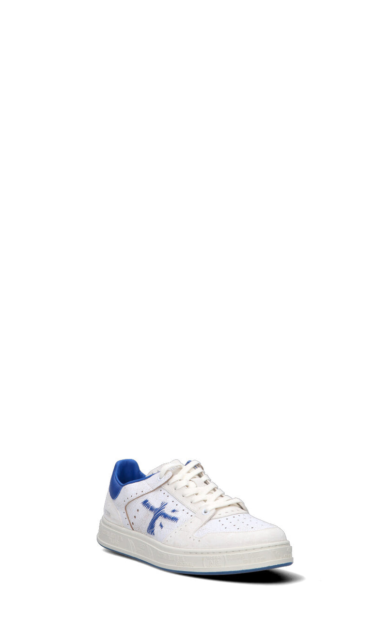 PREMIATA Sneaker uomo bianca/blu in pelle