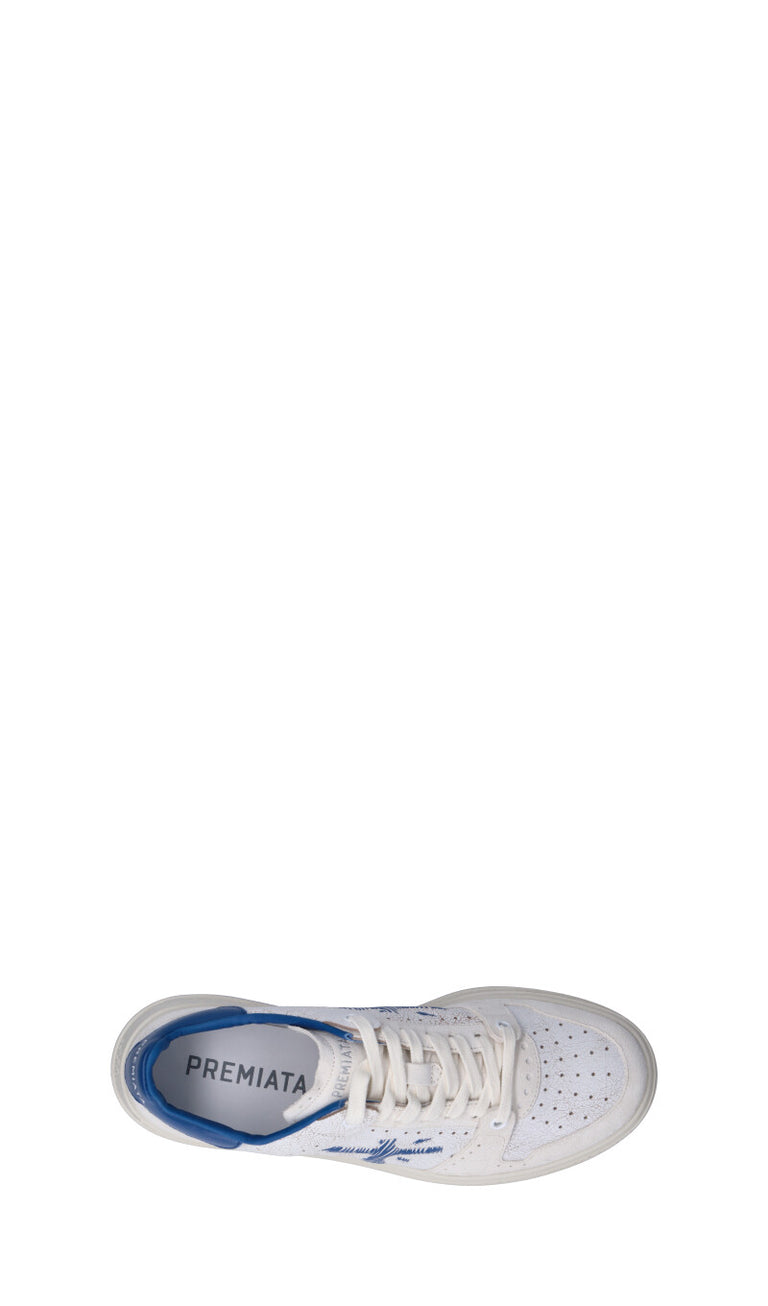 PREMIATA Sneaker uomo bianca/blu in pelle
