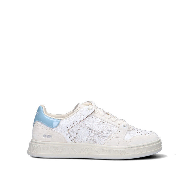PREMIATA Sneaker donna bianca/azzurra in pelle