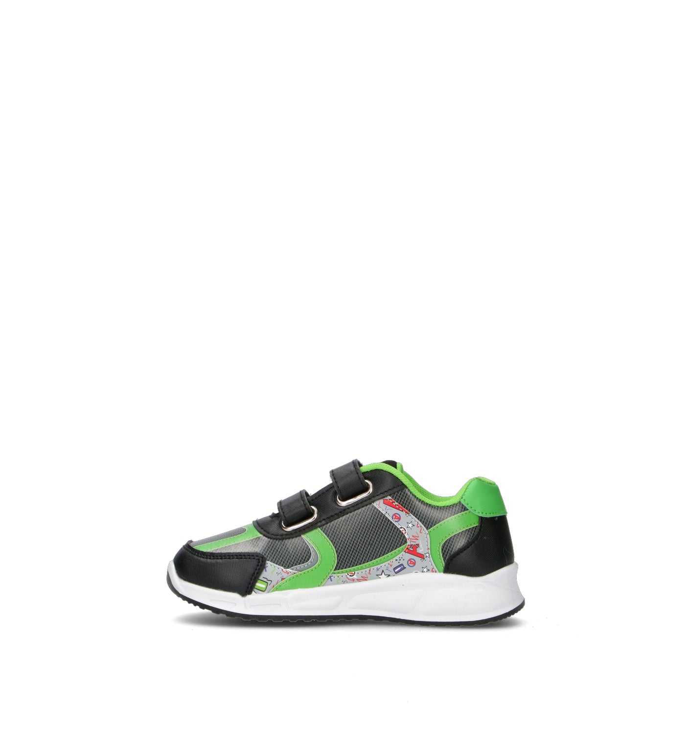 DISNEY Sneaker bimbo nera/verde con luci