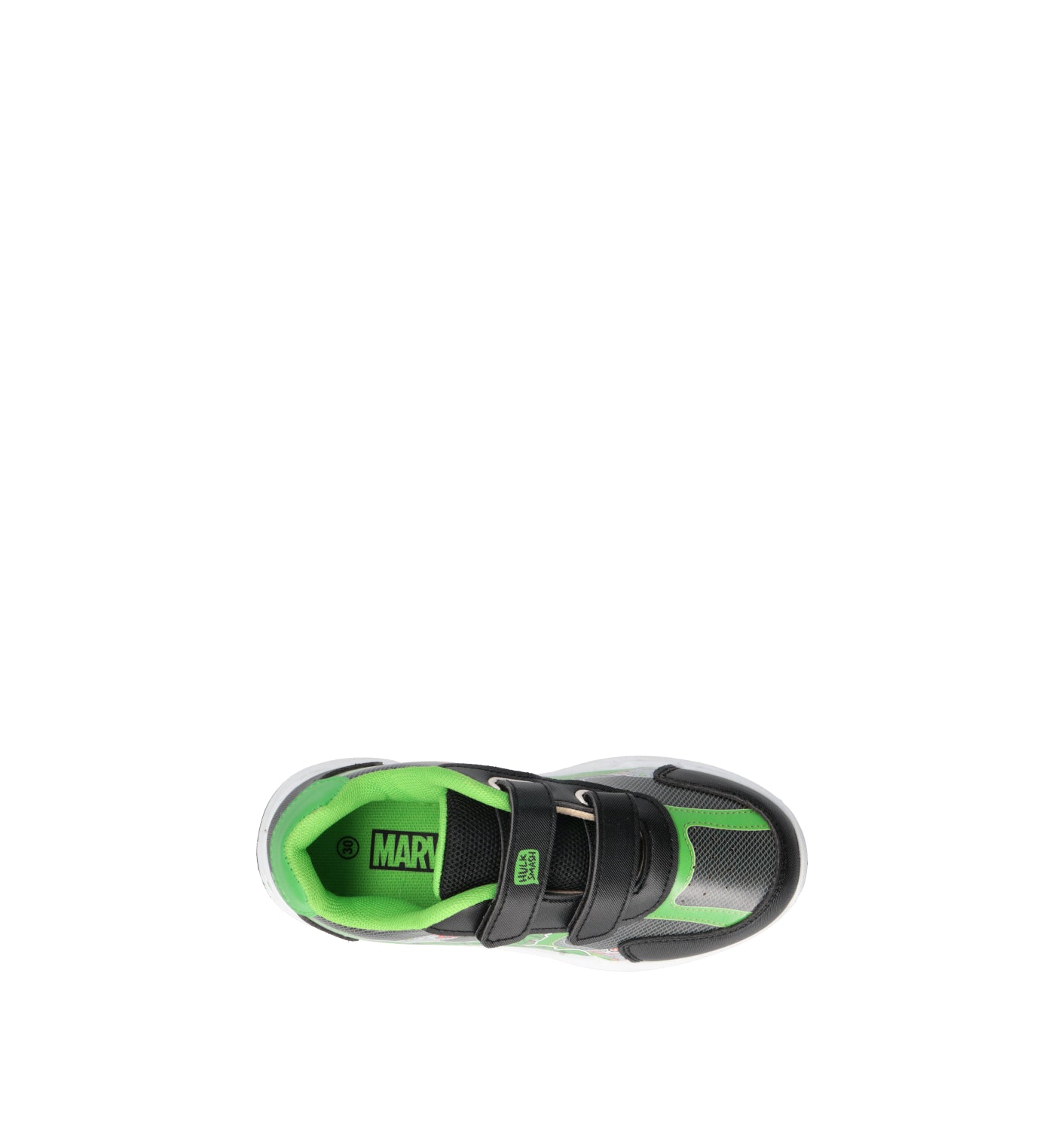 DISNEY Sneaker bimbo nera/verde con luci