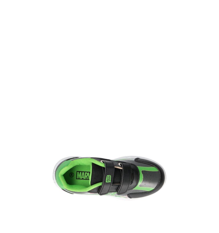 DISNEY Sneaker bimbo nera/verde con luci