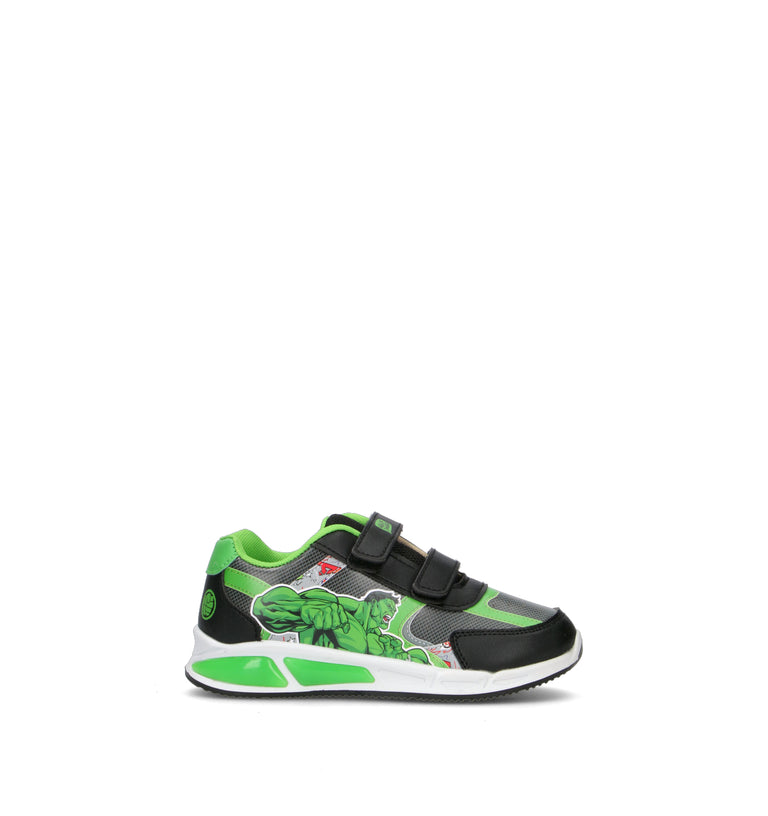 DISNEY Sneaker bimbo nera/verde con luci