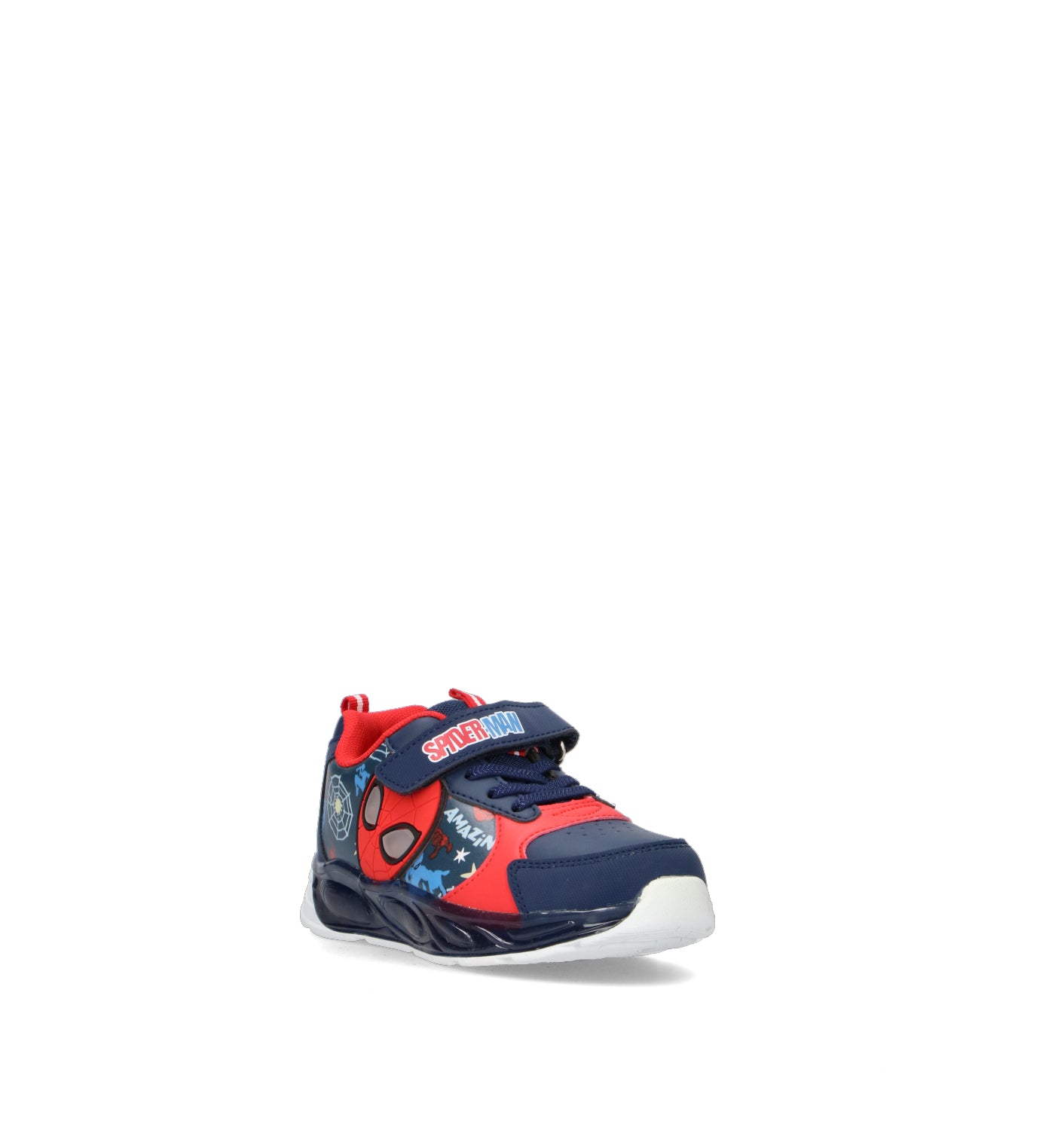 DISNEY Sneaker bimbo blu/rossa con luci