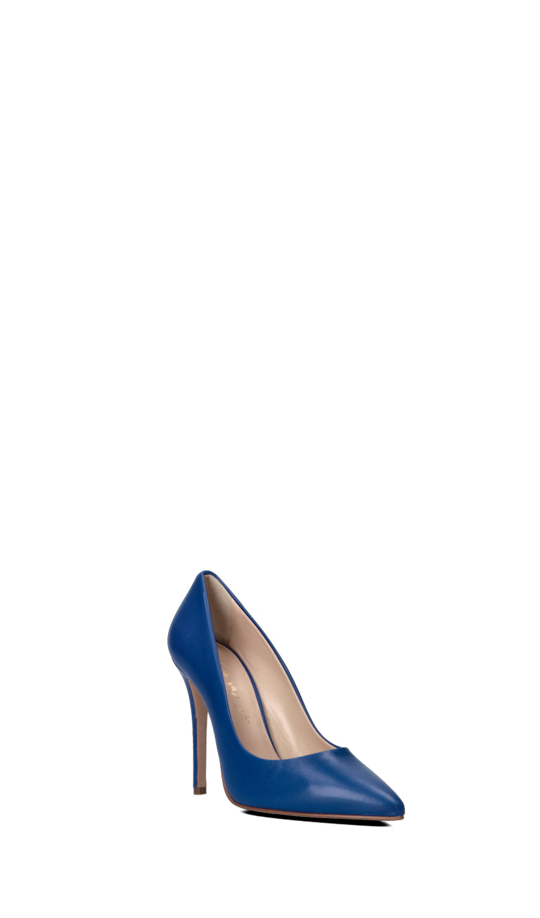 REBECCA VAN DIK Décolleté donna blu in pelle