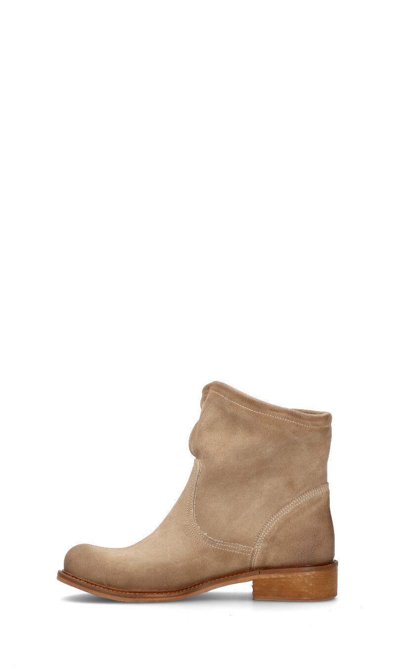 RABARBARO  Tronchetto donna taupe in suede