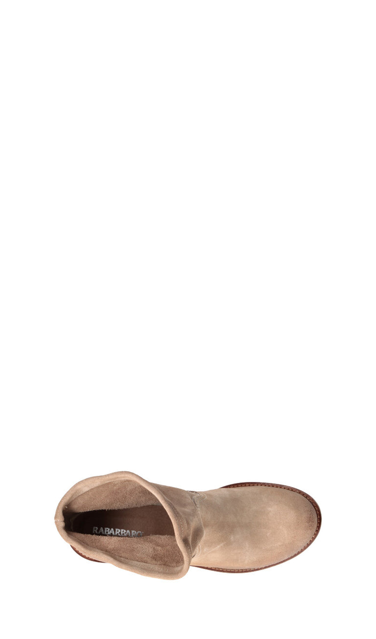 RABARBARO  Tronchetto donna taupe in suede