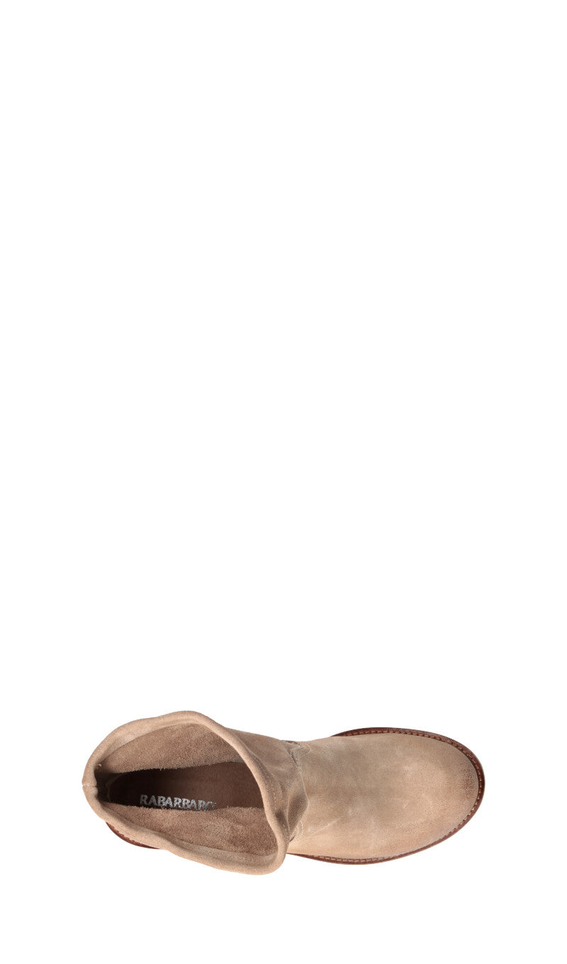 RABARBARO  Tronchetto donna taupe in suede