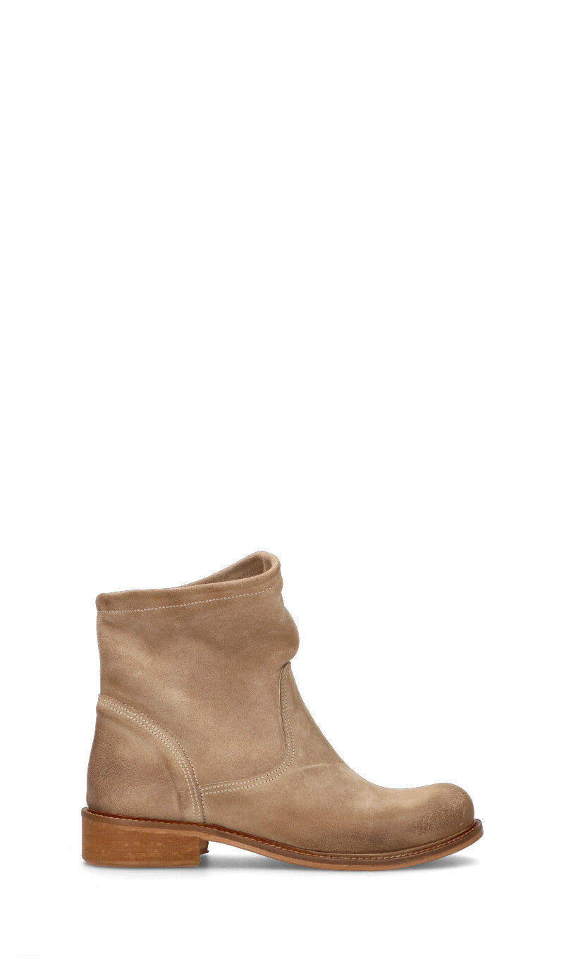RABARBARO  Tronchetto donna taupe in suede