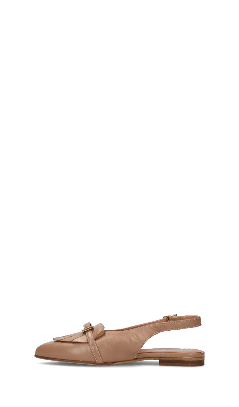 RABARBARO  Slingback donna castoro in pelle