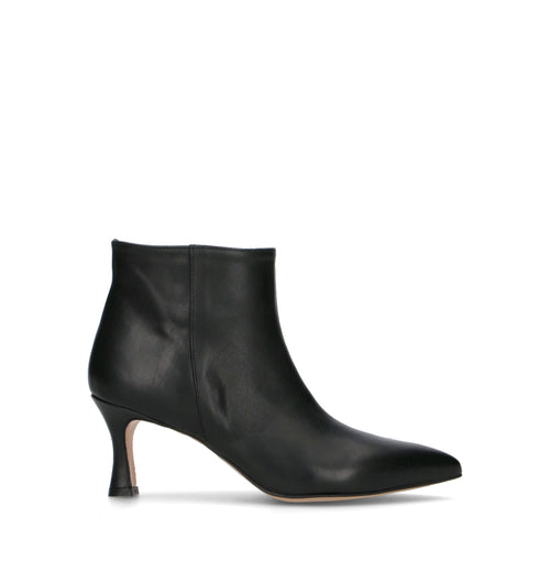 RABARBARO Tronchetto donna nero in pelle