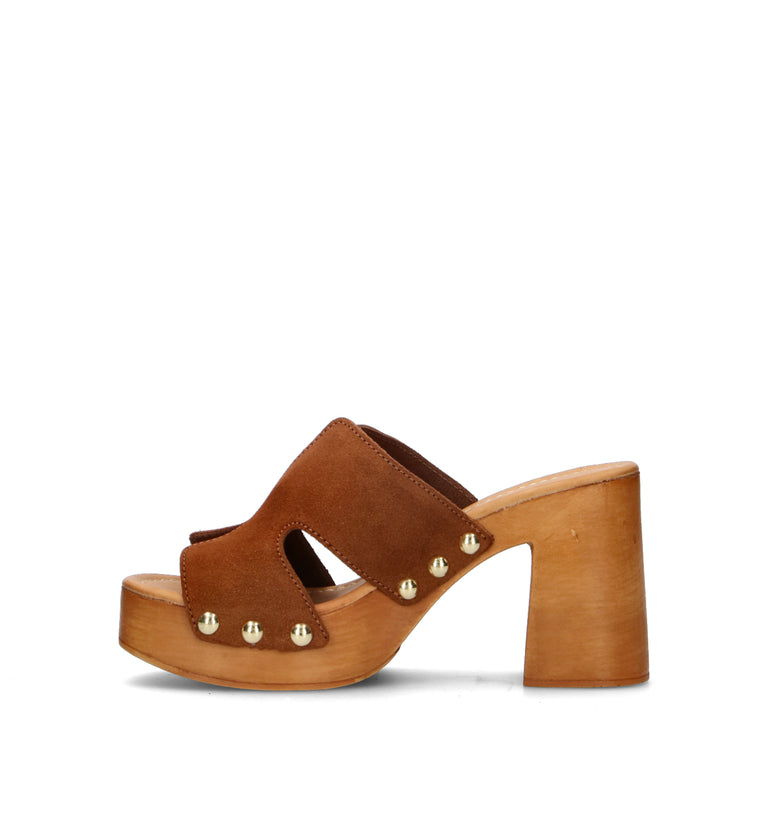 RABARBARO Sandalo donna cuoio in suede