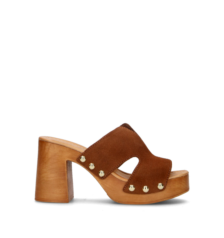 RABARBARO Sandalo donna cuoio in suede