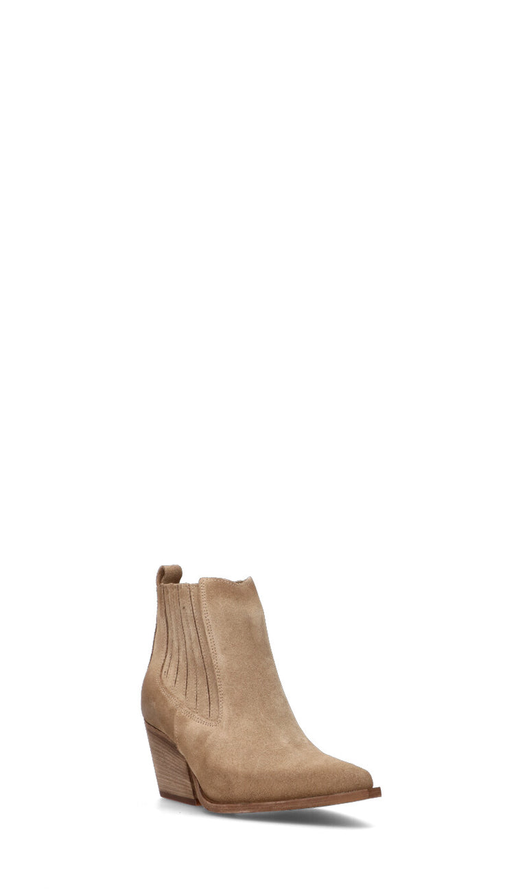 RABARBARO  Tronchetto donna taupe in suede