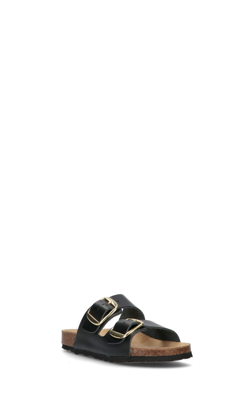 RABARBARO Ciabatta donna nera in suede