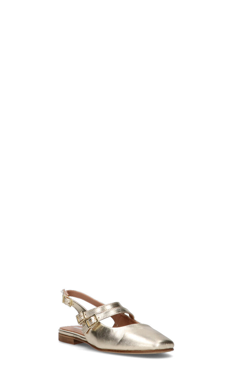 RABARBARO  Slingback donna platino in pelle
