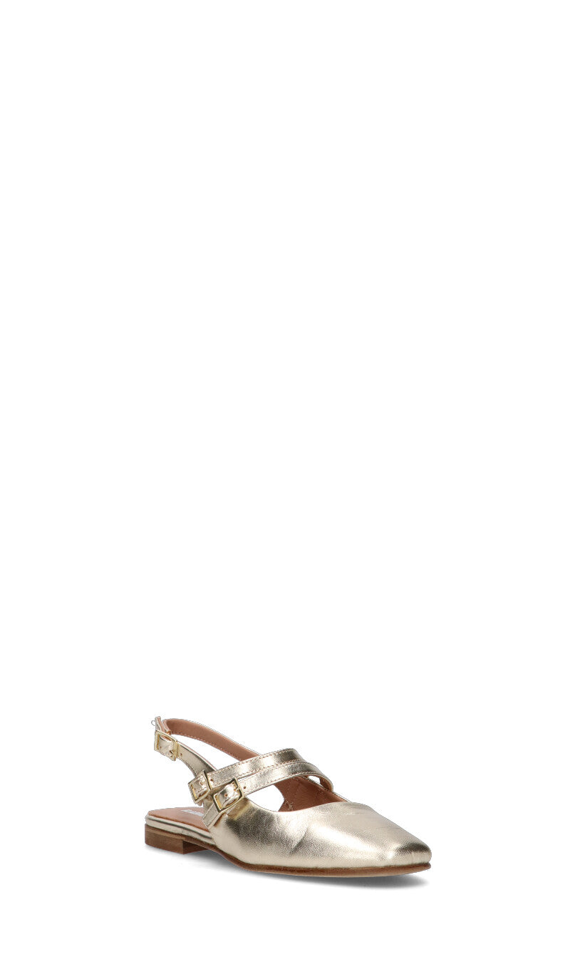RABARBARO  Slingback donna platino in pelle