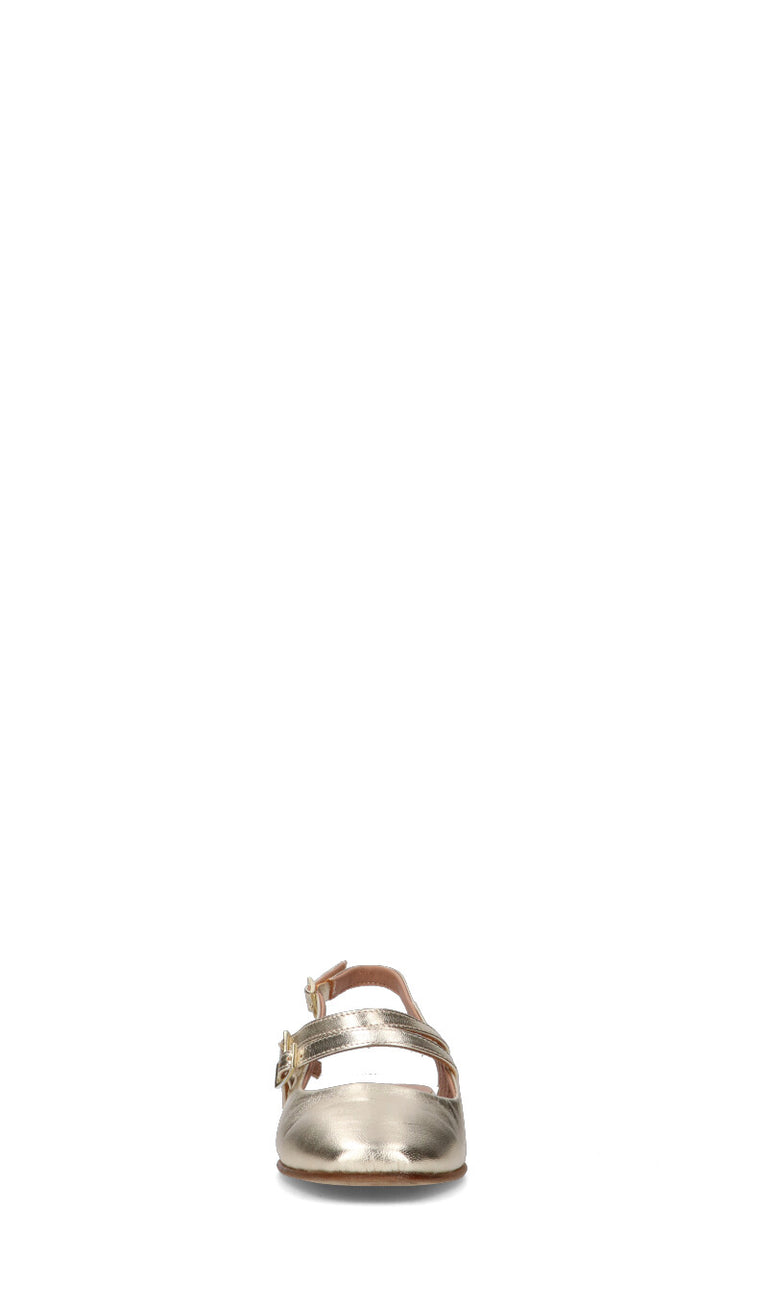 RABARBARO  Slingback donna platino in pelle