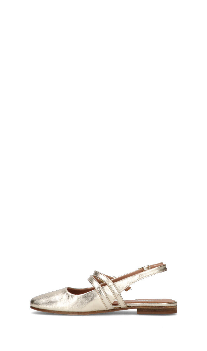 RABARBARO  Slingback donna platino in pelle
