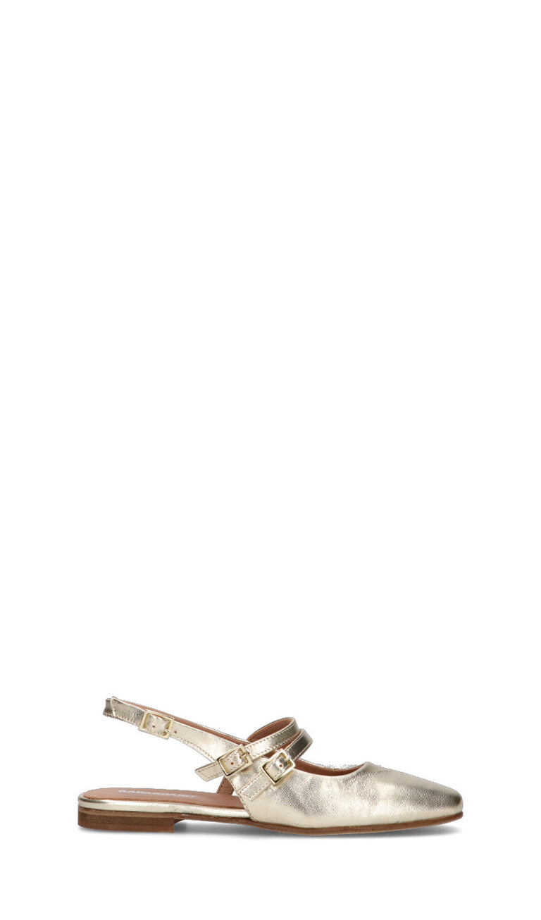 RABARBARO  Slingback donna platino in pelle