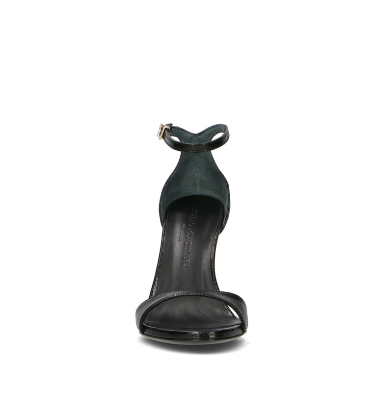 SERGIO LEVANTESI Sandalo donna nero in pelle