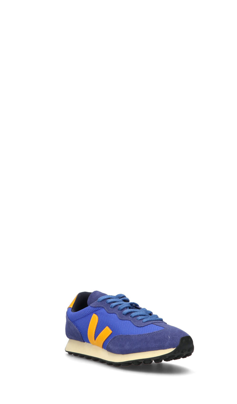 VEJA Sneaker uomo blu/gialla in pelle