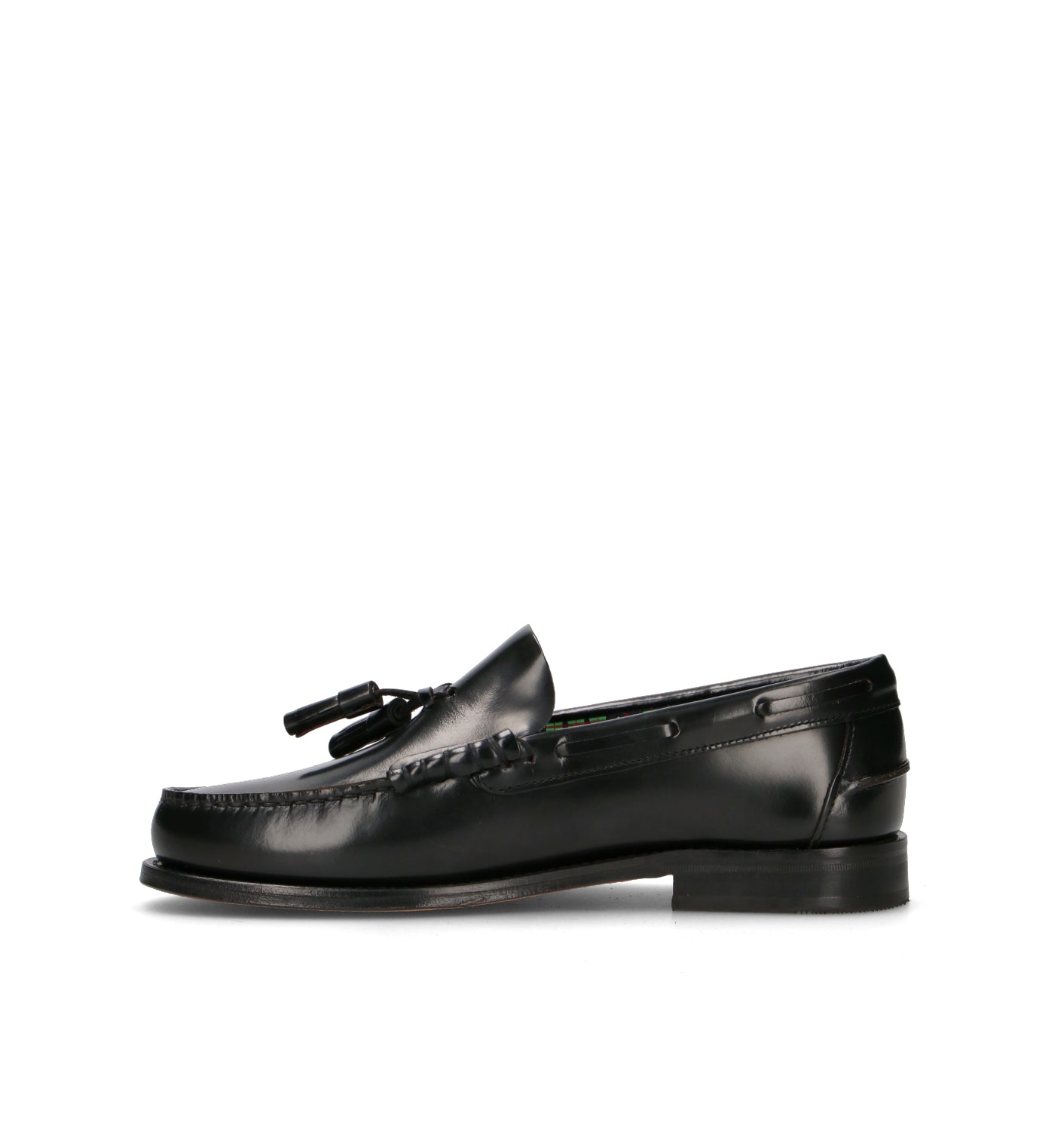 SAXONE Mocassino uomo nero in pelle
