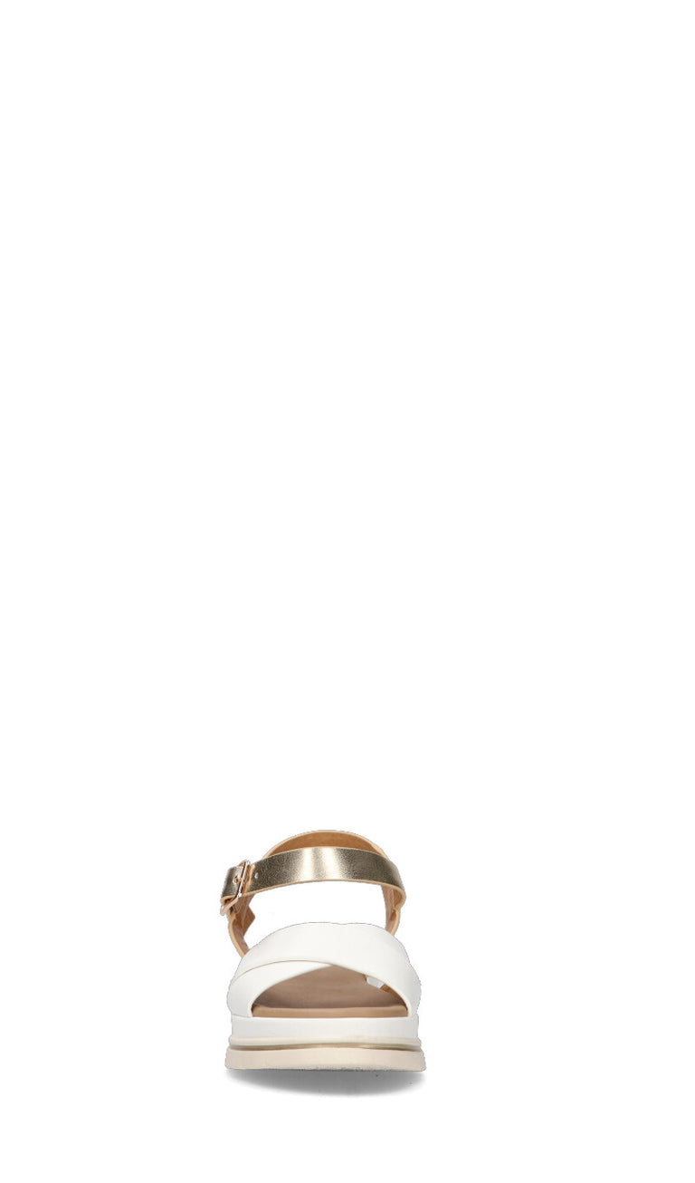 ROBERTA GINEPRI Sandalo donna bianco/oro in pelle