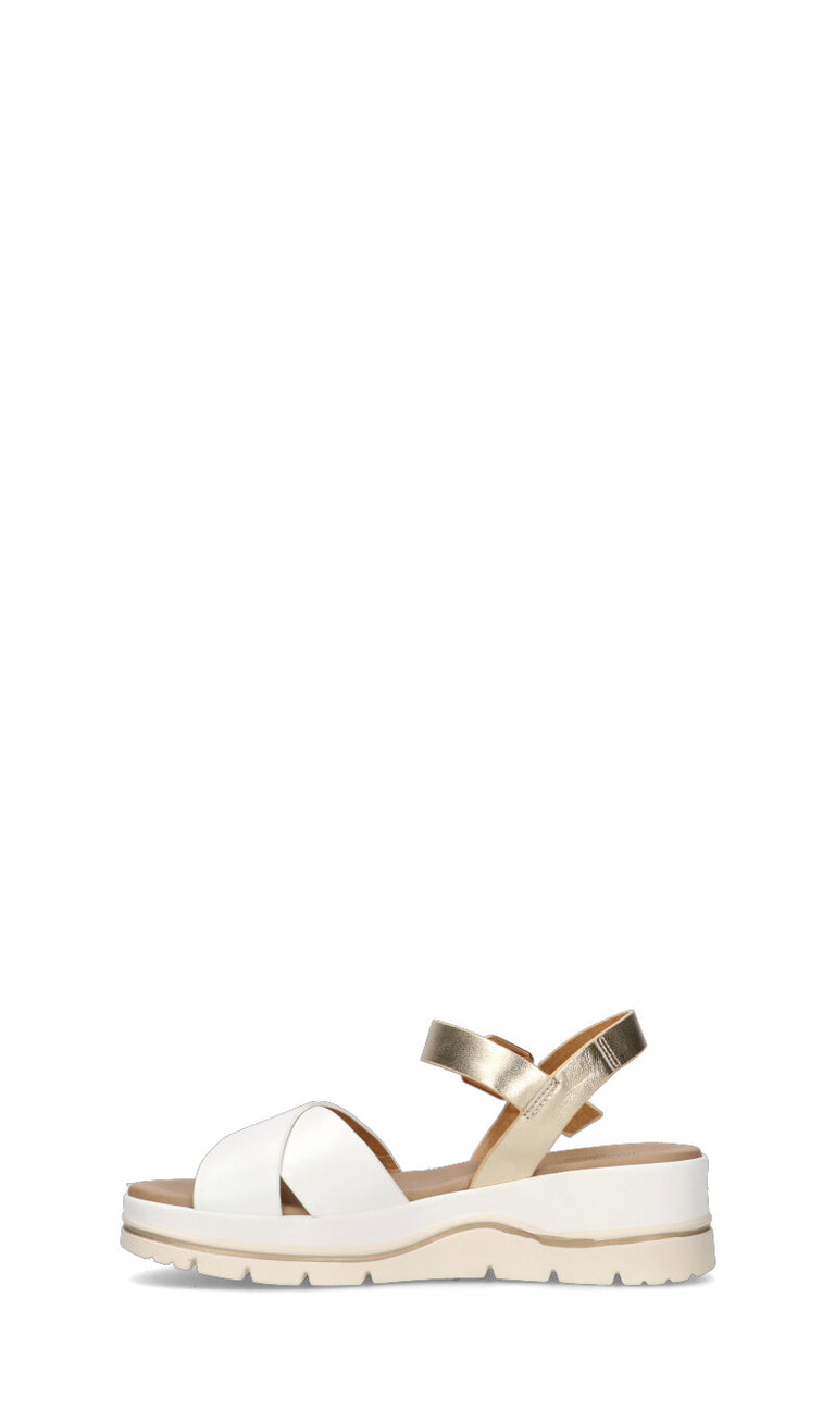 ROBERTA GINEPRI Sandalo donna bianco/oro in pelle