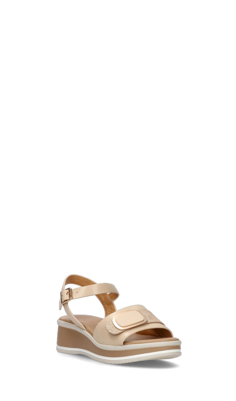 ROBERTA GINEPRI Sandalo donna beige in pelle