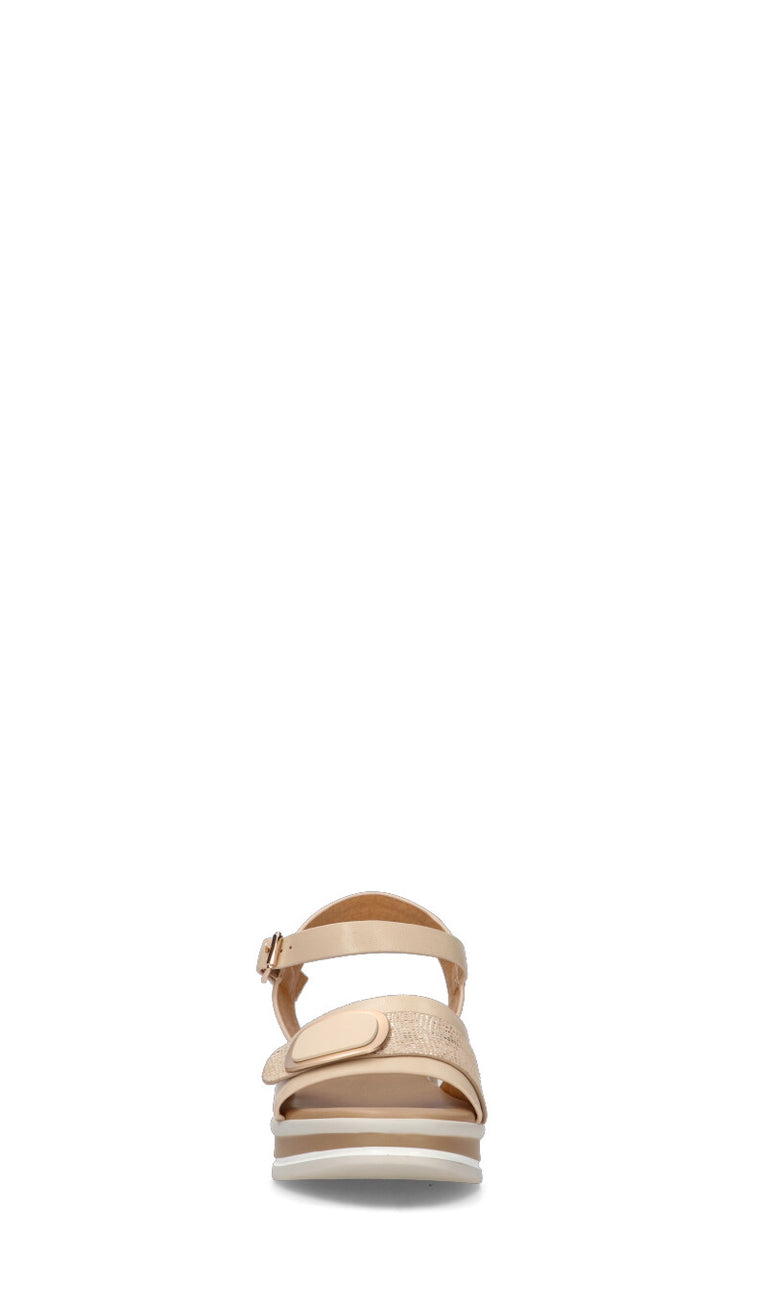 ROBERTA GINEPRI Sandalo donna beige in pelle