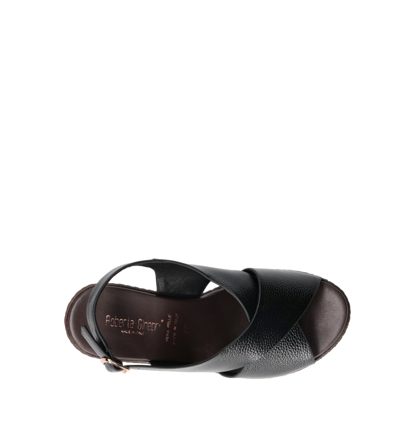 ROBERTA GINEPRI Sandalo donna nero in pelle