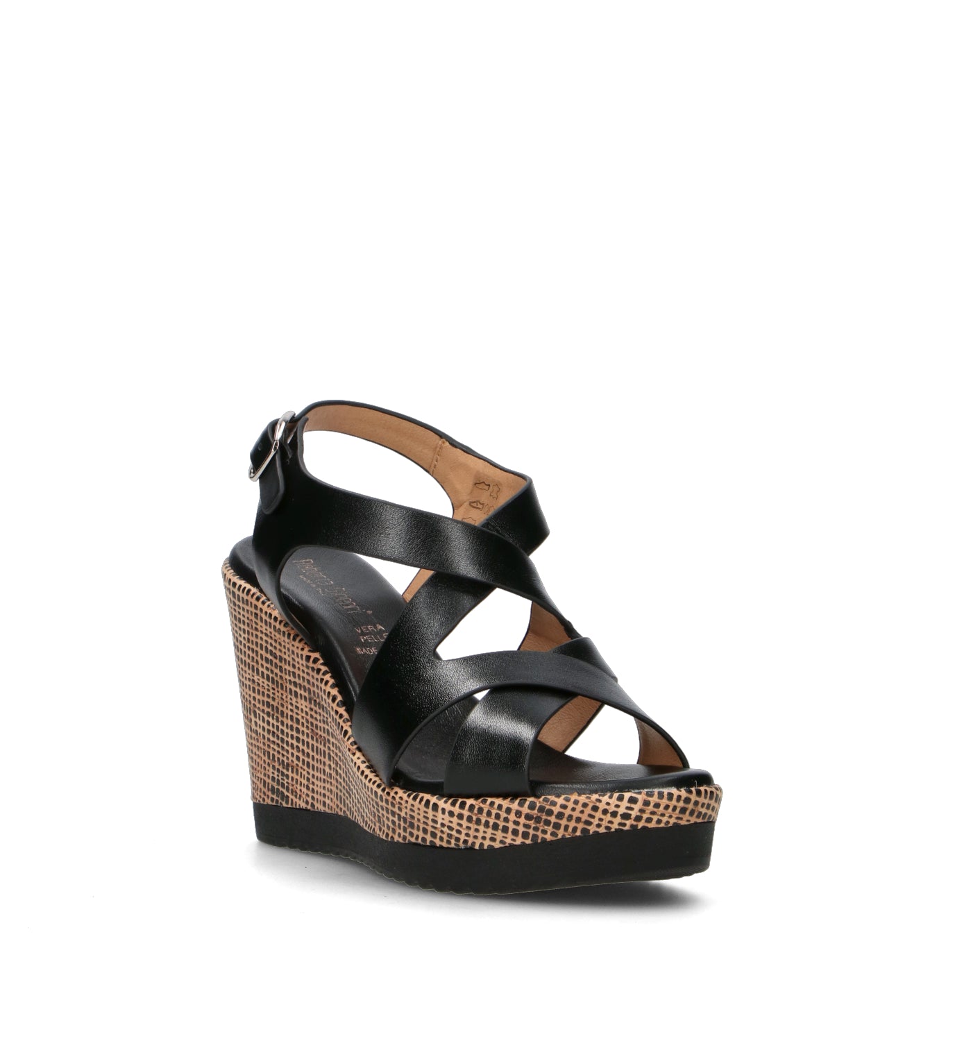 ROBERTA GINEPRI Sandalo donna nero in pelle