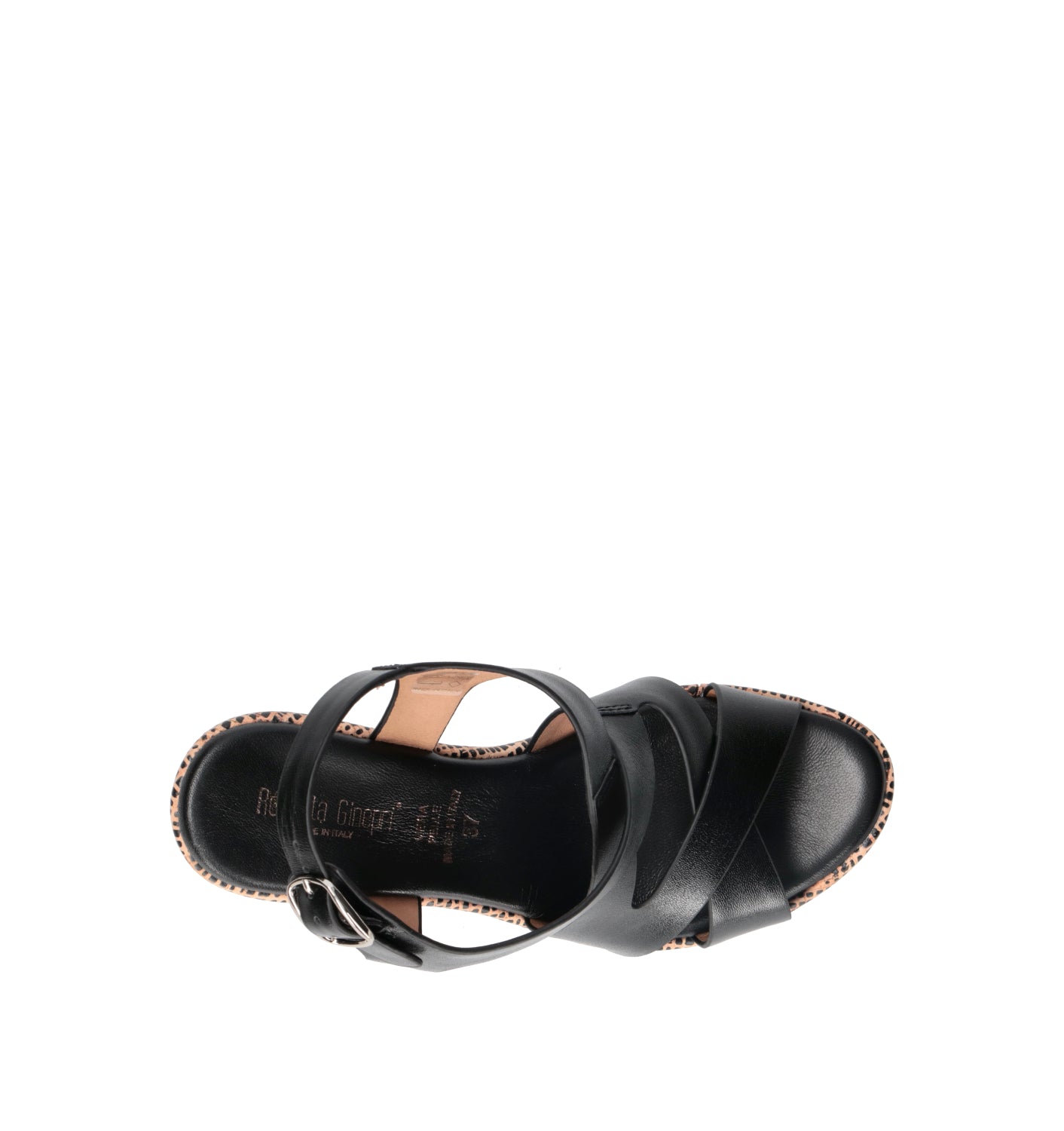 ROBERTA GINEPRI Sandalo donna nero in pelle