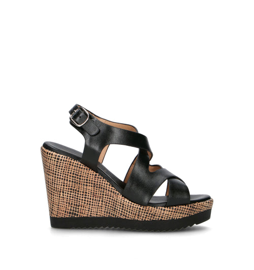 ROBERTA GINEPRI Sandalo donna nero in pelle