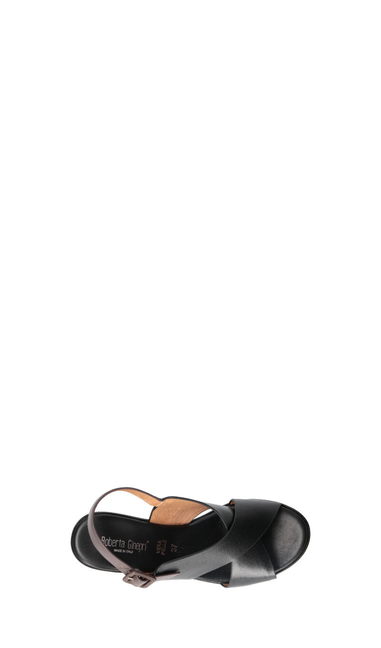 ROBERTA GINEPRI Sandalo donna nero in pelle