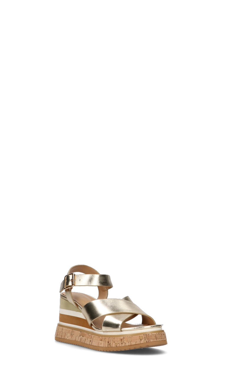 ROBERTA GINEPRI Sandalo donna platino in pelle
