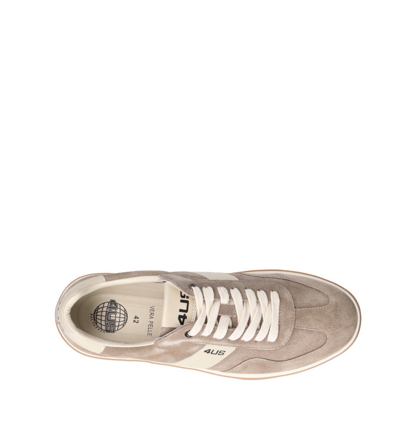 PACIOTTI 4US Sneaker uomo khaki in suede