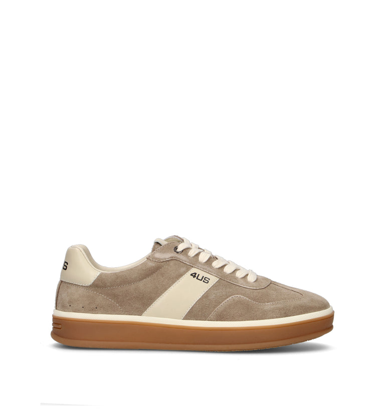 PACIOTTI 4US Sneaker uomo khaki in suede